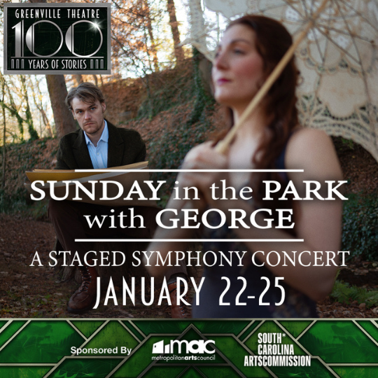 Sunday in the Park with George Poster with two Actors and show dates